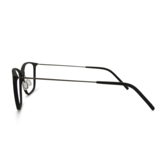Weber Eyewear 3D Brille BOCHUM in Black (F1) – Seitenansicht mit Titan-Bügel