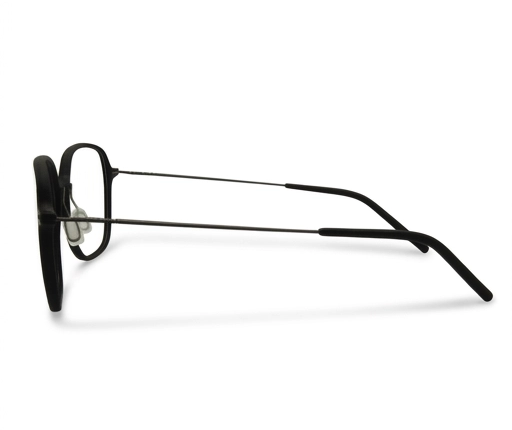 Weber Eyewear 3D Brille KAMEN in Black (F1) – Seitenansicht mit Titan-Bügel
